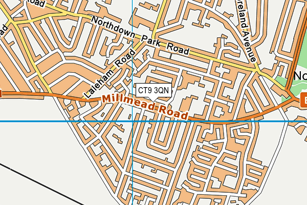CT9 3QN map - OS VectorMap District (Ordnance Survey)