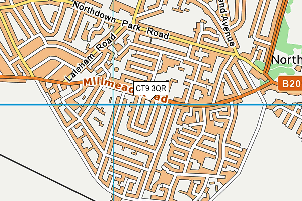 CT9 3QR map - OS VectorMap District (Ordnance Survey)