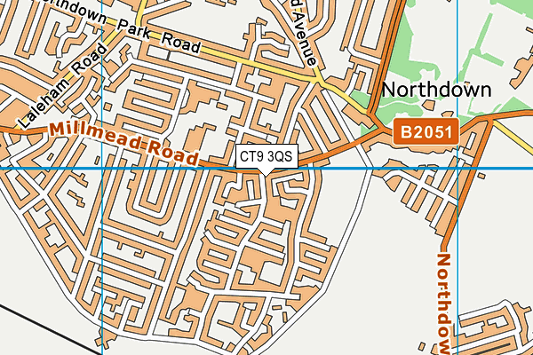 CT9 3QS map - OS VectorMap District (Ordnance Survey)