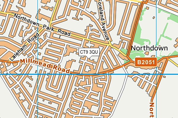 CT9 3QU map - OS VectorMap District (Ordnance Survey)