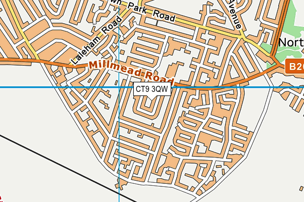 CT9 3QW map - OS VectorMap District (Ordnance Survey)