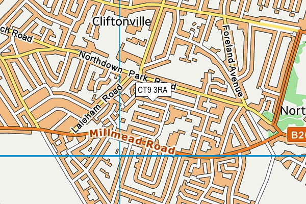 St Anthonys School map (CT9 3RA) - OS VectorMap District (Ordnance Survey)