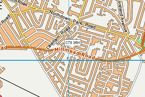 CT9 3RH map - OS VectorMap District (Ordnance Survey)