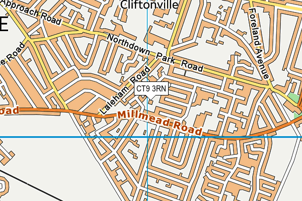 CT9 3RN map - OS VectorMap District (Ordnance Survey)