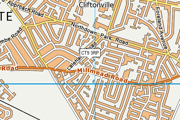 CT9 3RP map - OS VectorMap District (Ordnance Survey)