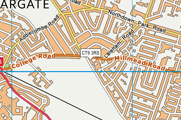 CT9 3RS map - OS VectorMap District (Ordnance Survey)