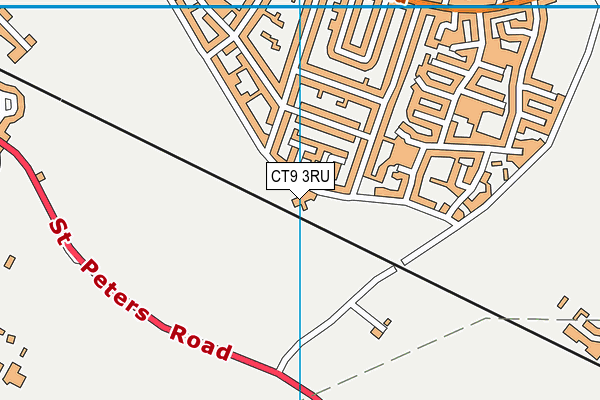 CT9 3RU map - OS VectorMap District (Ordnance Survey)