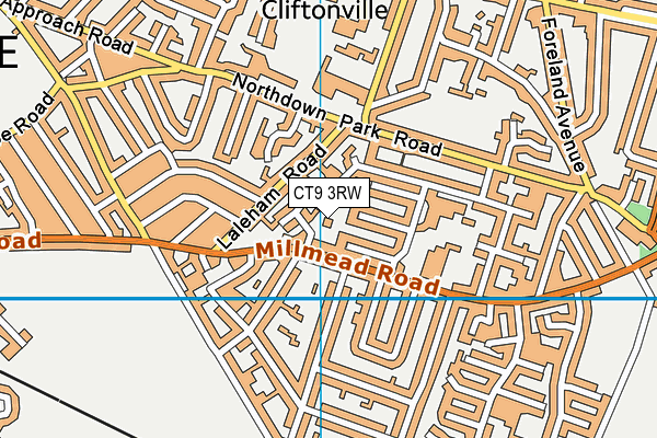 CT9 3RW map - OS VectorMap District (Ordnance Survey)