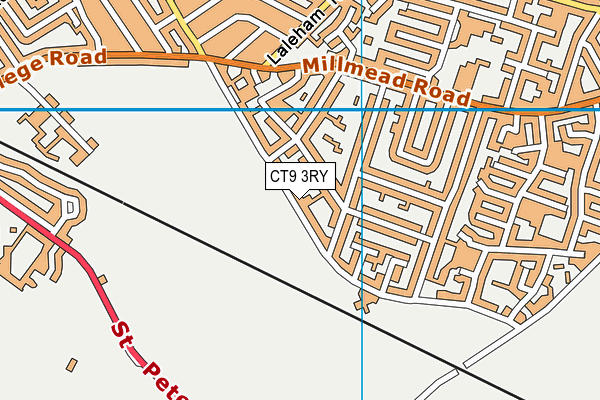 CT9 3RY map - OS VectorMap District (Ordnance Survey)