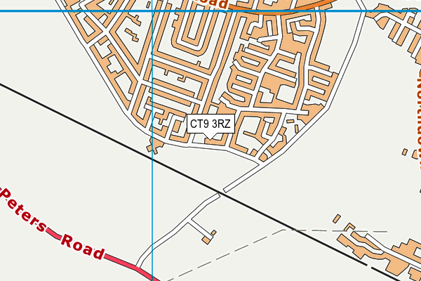 CT9 3RZ map - OS VectorMap District (Ordnance Survey)