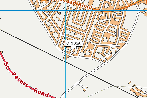 CT9 3SA map - OS VectorMap District (Ordnance Survey)