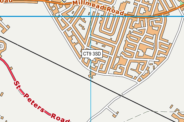 CT9 3SD map - OS VectorMap District (Ordnance Survey)