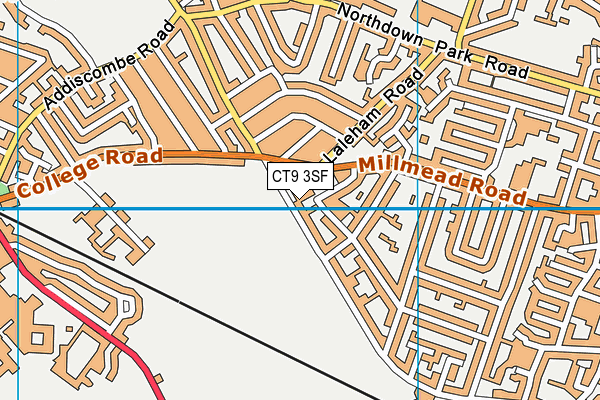 CT9 3SF map - OS VectorMap District (Ordnance Survey)