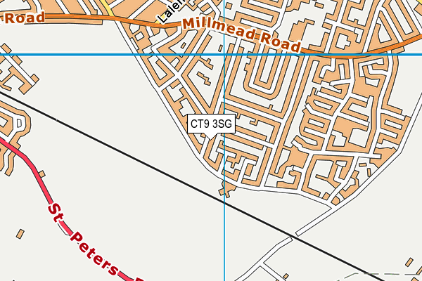 CT9 3SG map - OS VectorMap District (Ordnance Survey)