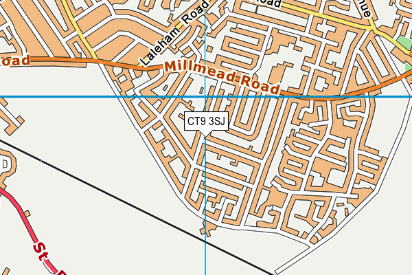 CT9 3SJ map - OS VectorMap District (Ordnance Survey)