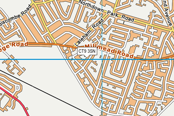 CT9 3SN map - OS VectorMap District (Ordnance Survey)