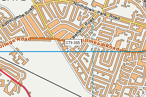 CT9 3SS map - OS VectorMap District (Ordnance Survey)