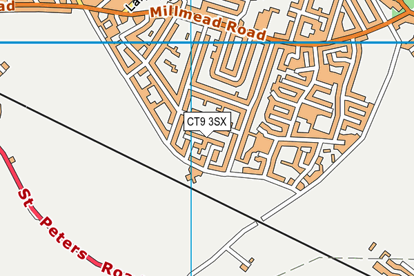 CT9 3SX map - OS VectorMap District (Ordnance Survey)