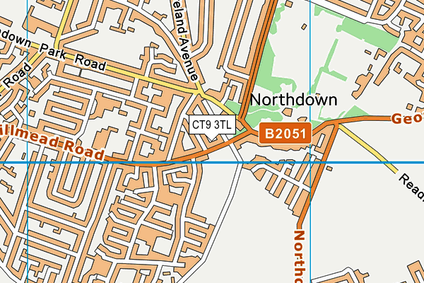 CT9 3TL map - OS VectorMap District (Ordnance Survey)