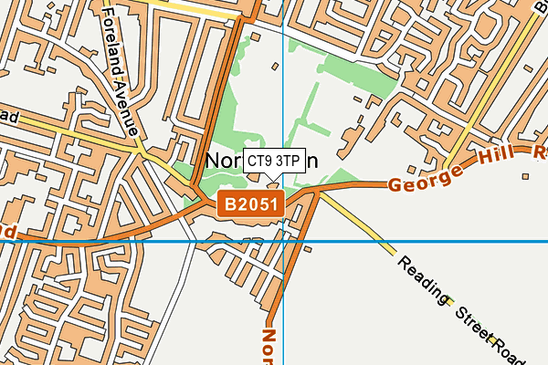 Northdown Park map (CT9 3TP) - OS VectorMap District (Ordnance Survey)