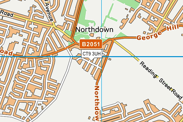 CT9 3UH map - OS VectorMap District (Ordnance Survey)