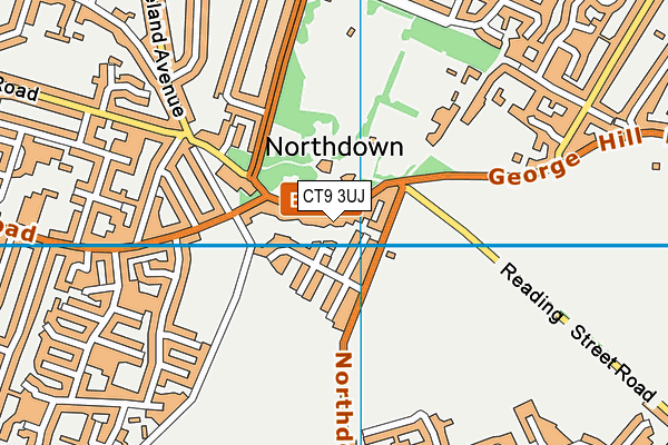 CT9 3UJ map - OS VectorMap District (Ordnance Survey)