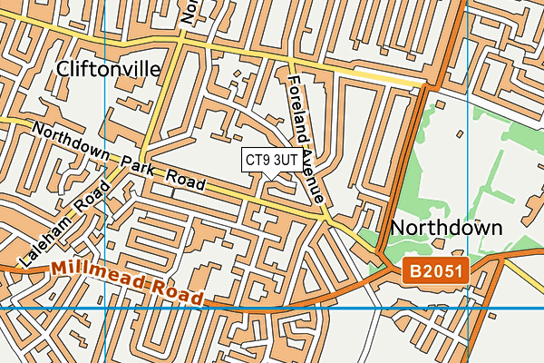 CT9 3UT map - OS VectorMap District (Ordnance Survey)