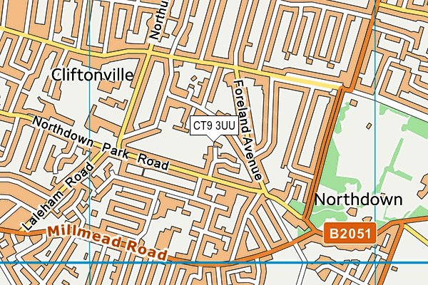CT9 3UU map - OS VectorMap District (Ordnance Survey)
