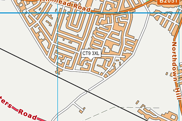 CT9 3XL map - OS VectorMap District (Ordnance Survey)