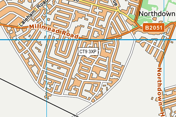 CT9 3XP map - OS VectorMap District (Ordnance Survey)