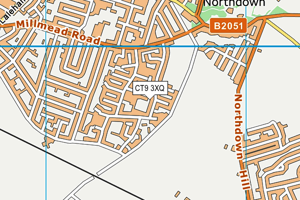 CT9 3XQ map - OS VectorMap District (Ordnance Survey)