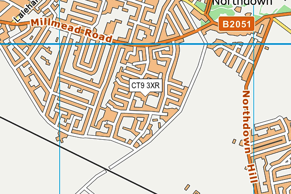 CT9 3XR map - OS VectorMap District (Ordnance Survey)