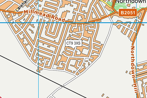 CT9 3XS map - OS VectorMap District (Ordnance Survey)