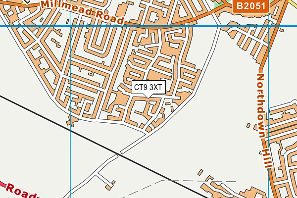 CT9 3XT map - OS VectorMap District (Ordnance Survey)