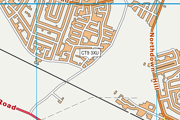 CT9 3XU map - OS VectorMap District (Ordnance Survey)
