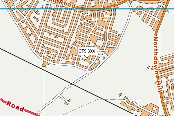 CT9 3XX map - OS VectorMap District (Ordnance Survey)