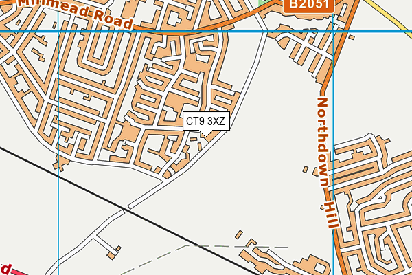 CT9 3XZ map - OS VectorMap District (Ordnance Survey)