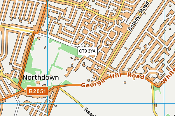 CT9 3YA map - OS VectorMap District (Ordnance Survey)