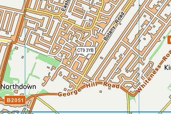 CT9 3YB map - OS VectorMap District (Ordnance Survey)