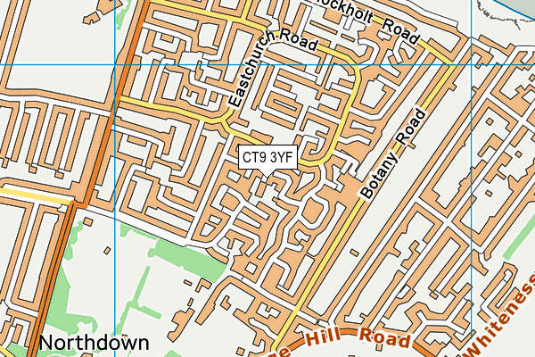 CT9 3YF map - OS VectorMap District (Ordnance Survey)