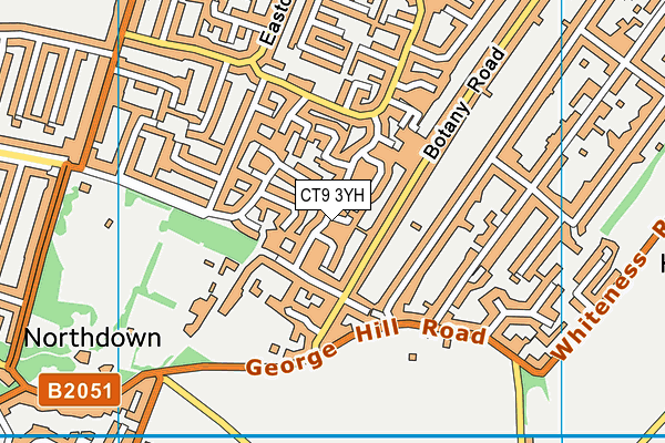 CT9 3YH map - OS VectorMap District (Ordnance Survey)