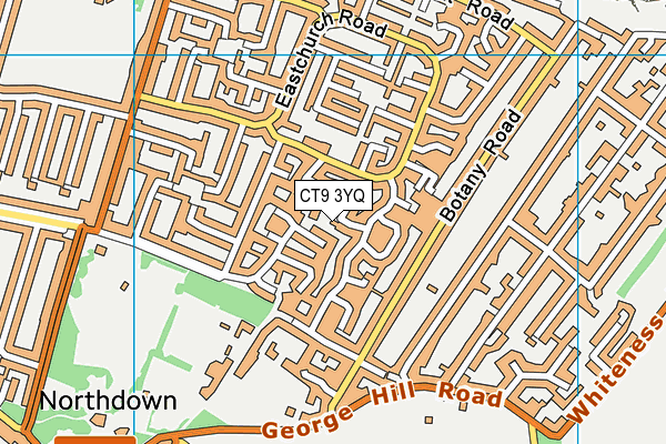 CT9 3YQ map - OS VectorMap District (Ordnance Survey)