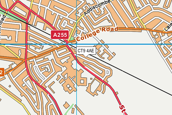 CT9 4AE map - OS VectorMap District (Ordnance Survey)