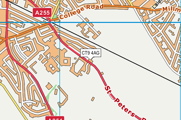 CT9 4AG map - OS VectorMap District (Ordnance Survey)