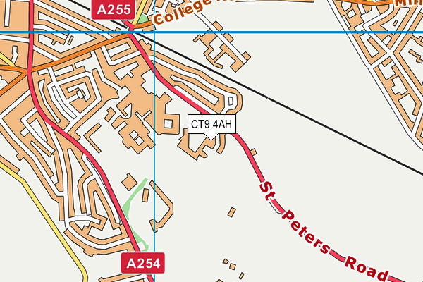 CT9 4AH map - OS VectorMap District (Ordnance Survey)