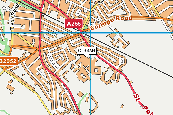 CT9 4AN map - OS VectorMap District (Ordnance Survey)