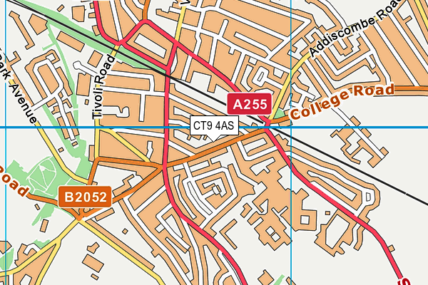 CT9 4AS map - OS VectorMap District (Ordnance Survey)