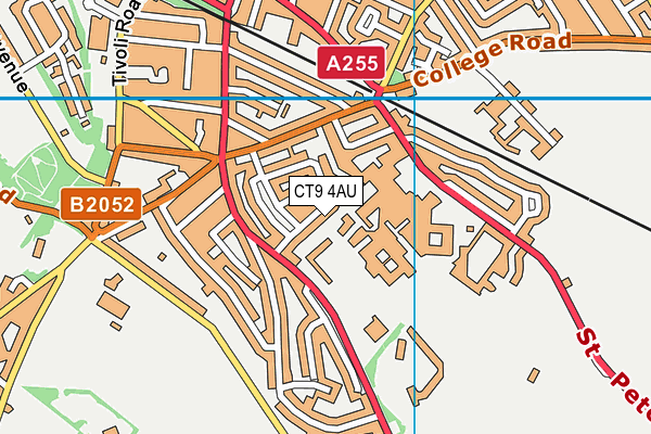 CT9 4AU map - OS VectorMap District (Ordnance Survey)