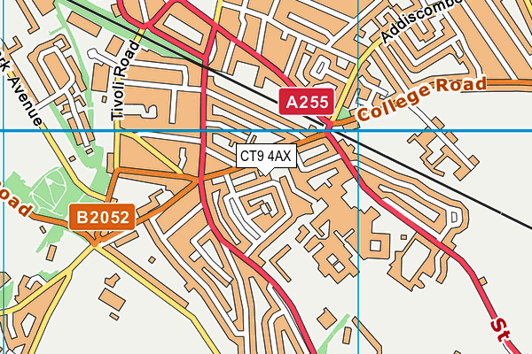 CT9 4AX map - OS VectorMap District (Ordnance Survey)