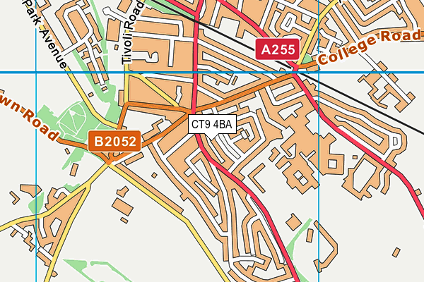 CT9 4BA map - OS VectorMap District (Ordnance Survey)